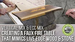 Creating a Faux Fire Table that mimics Live Edge Wood & Stone